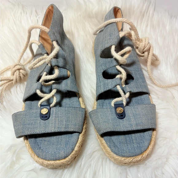 MICHAEL KORS McKenna Denim Gladiator Espadrille Sandals - Picture 3 of 7